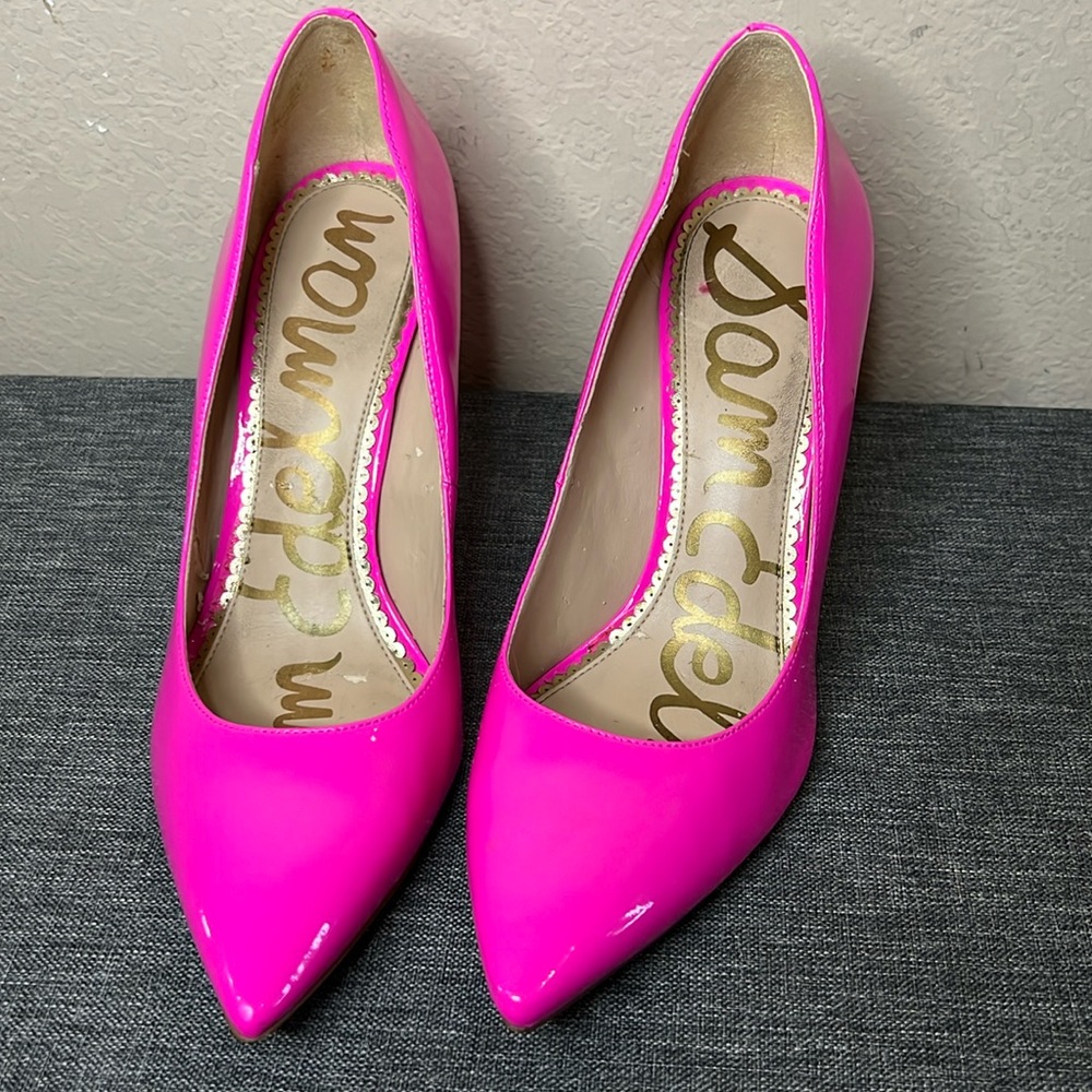 Hot Pink Pointy Heels